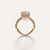 Side view of Nudo Classic ring in 18k rose and white gold with brown diamonds