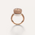 Side view of Pomellato Assoluto Nudo Ring in 18k Rose and White Gold with Brown Diamonds