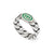 Gucci Interlocking G Green Enamel Silver Ring - Orsini Jewellers