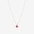 DoDo HEART Charm Mother of Pearl Enamel in Raspberry Pink - Orsini Jewellers