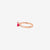 DoDo Heart Ring in 9K Rose Gold and Synthetic Ruby and Diamonds - Orsini Jewellers