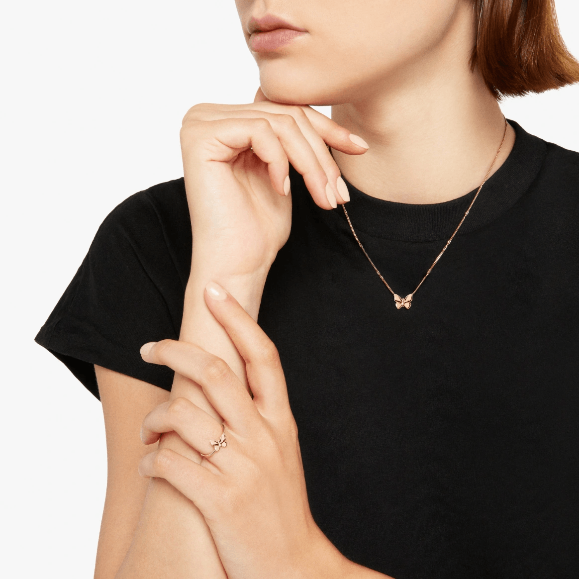 DoDo Necklace Butterfly 9k Rose Gold - Orsini Jewellers