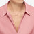 DoDo Necklace NODO Rose Gold with One White Diamond - Orsini Jewellers