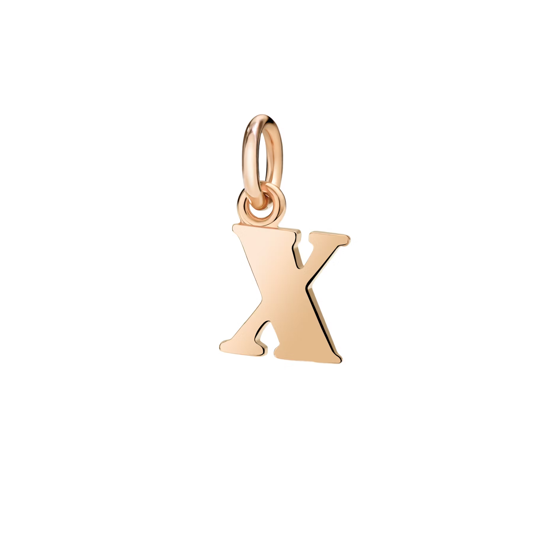 Dodo rose gold X letter charm