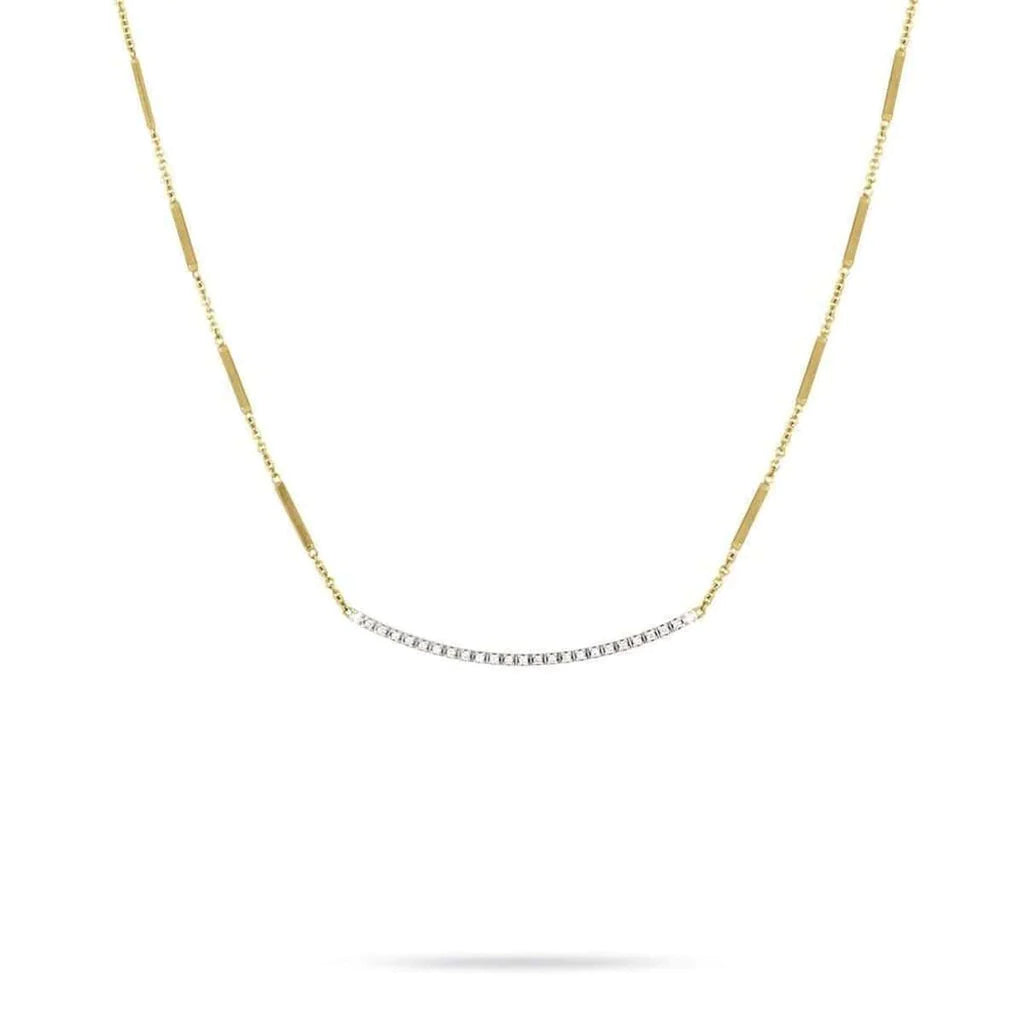 Marco Bicego Goa 18k Gold Diamond Necklace Single Strand - Orsini Jewellers
