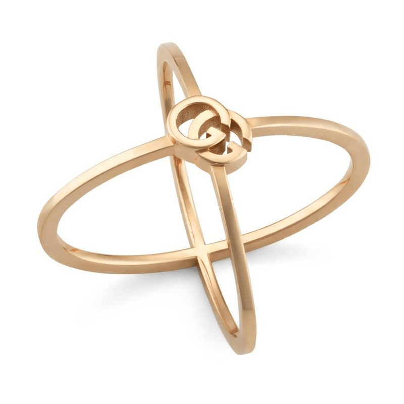 Gucci GG Running Cross Ring in 18k Rose Gold - Orsini Jewellers