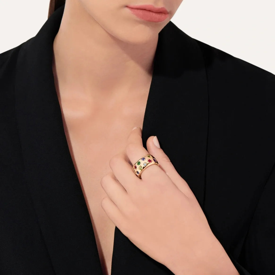 Iconica Pomellato Ring in 18k Rose Gold with Coloured Gemstones - Orsini Jewellers
