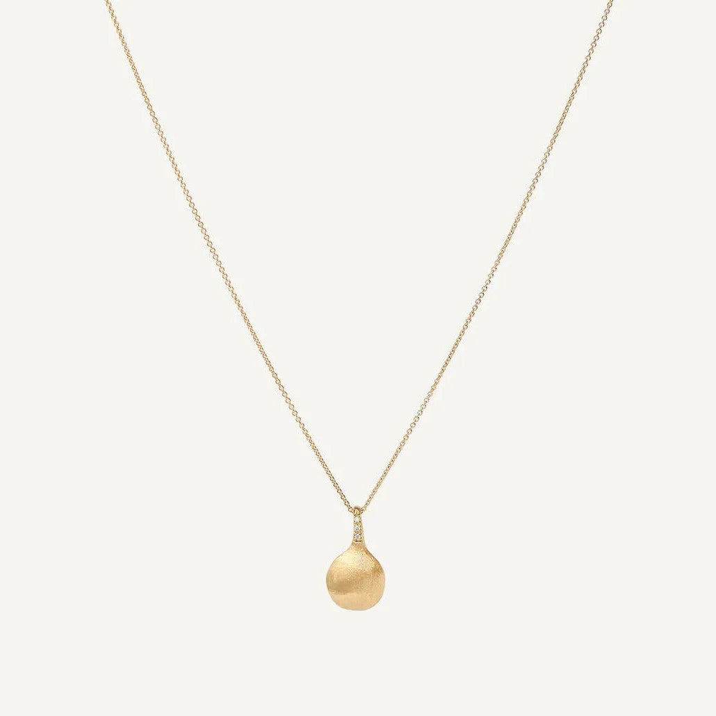 Marco Bicego Africa 18k Gold Diamond Studded Boule Necklace - Orsini Jewellers
