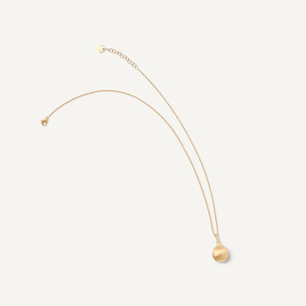 Marco Bicego Africa 18k Gold Diamond Studded Boule Necklace - Orsini Jewellers