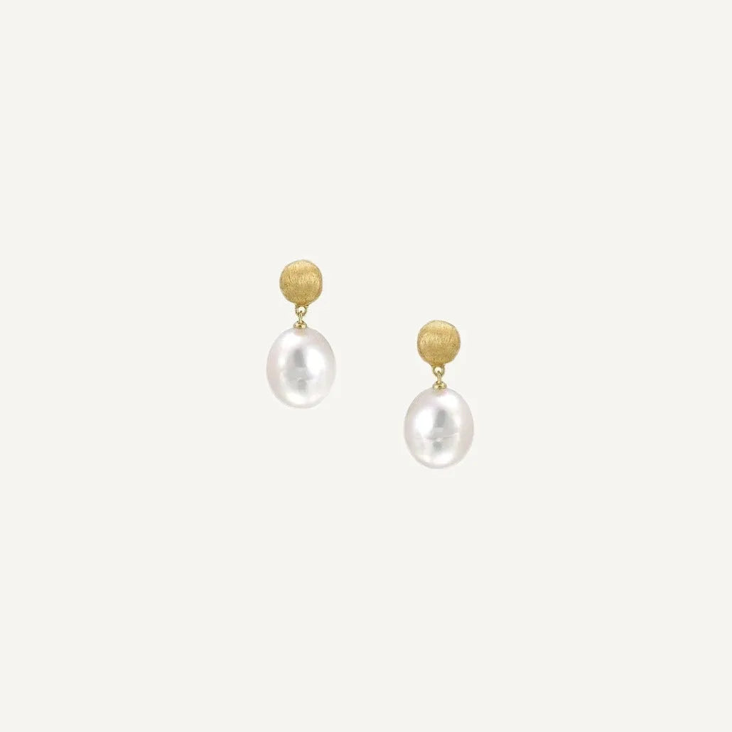Marco Bicego Africa Earrings Freshwater Pearls 18k Gold OB1011 PL01 Y