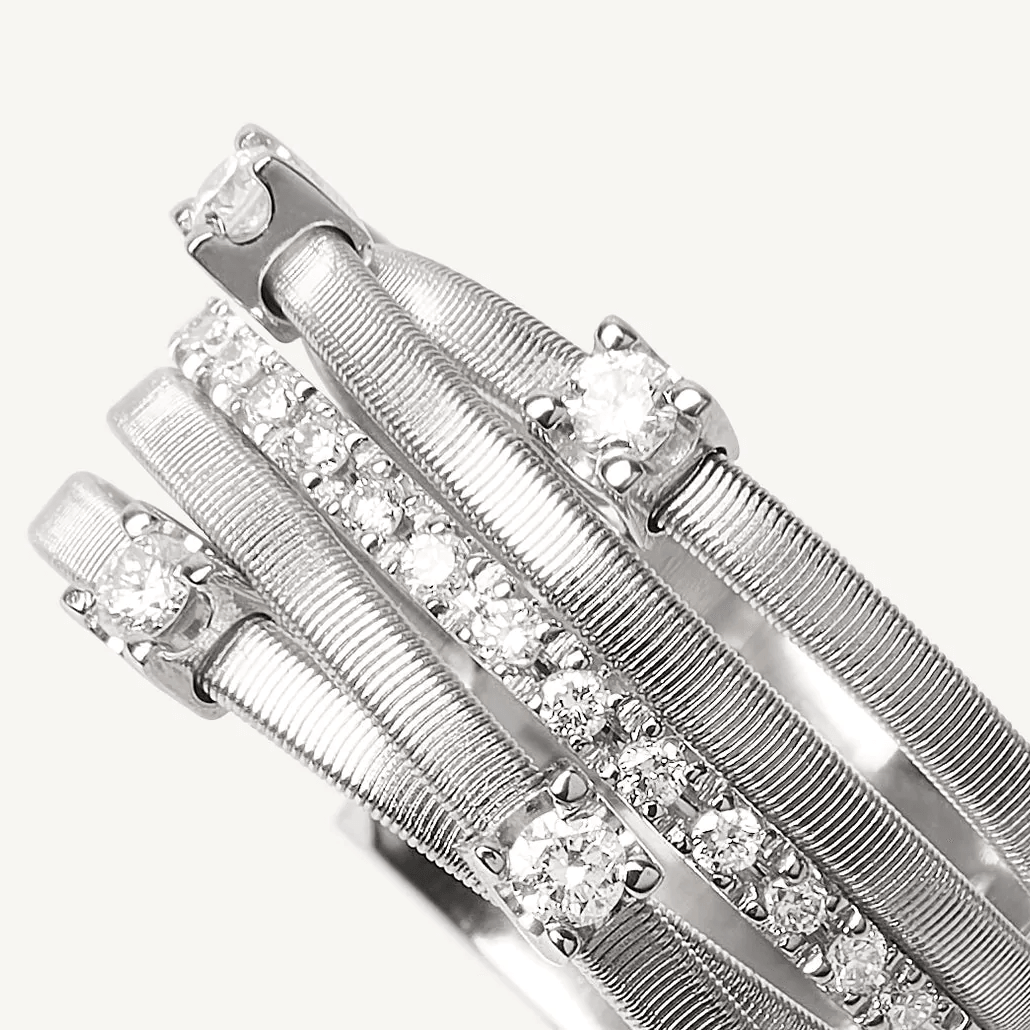 Marco Bicego Goa 18k Gold Diamond Ring 5 Strand - Orsini Jewellers