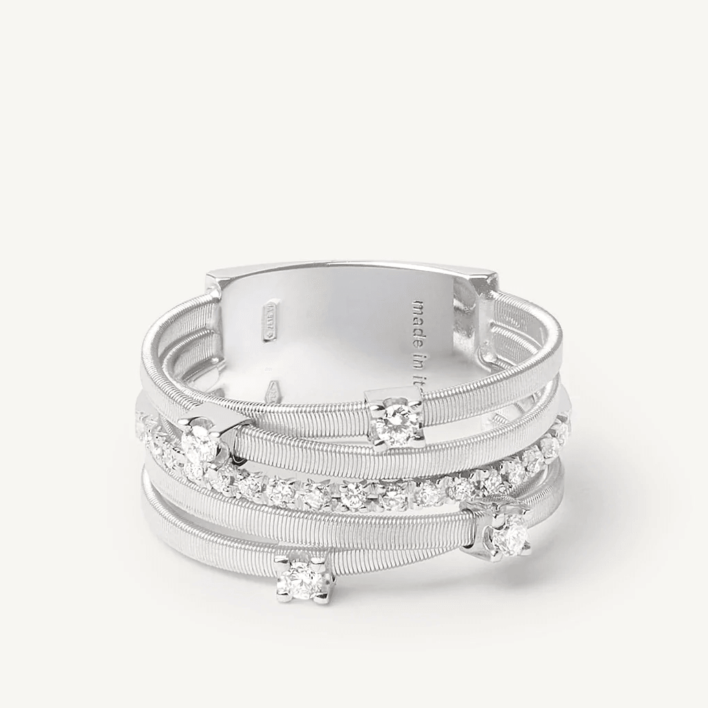 Marco Bicego Goa 18k Gold Diamond Ring 5 Strand - Orsini Jewellers