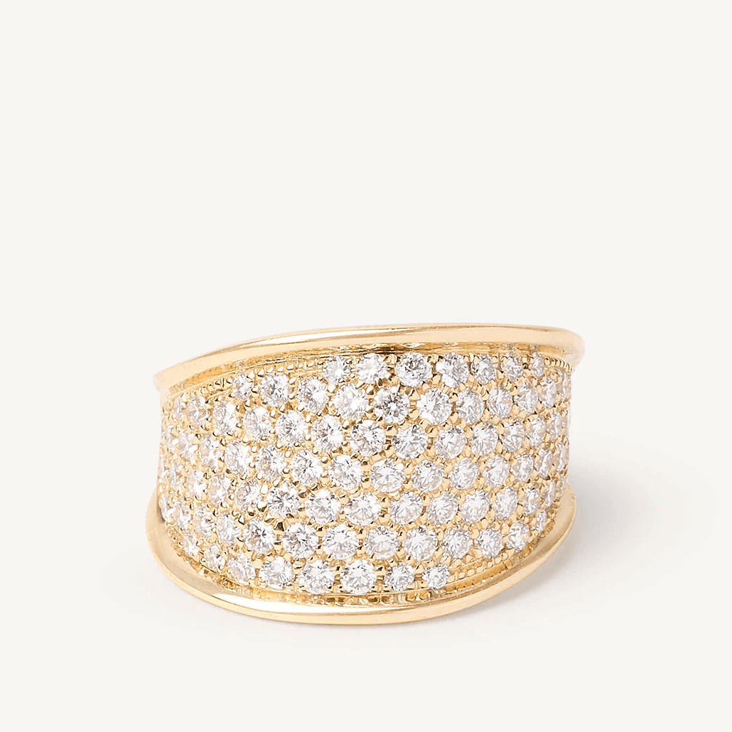 Marco Bicego Lunaria 18k Gold Band with Diamonds - Orsini Jewellers