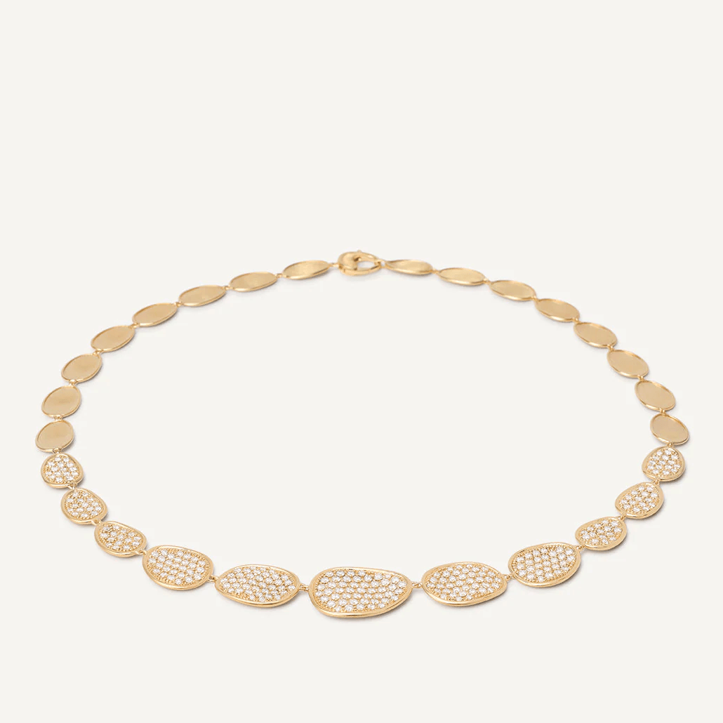 Marco Bicego Lunaria Necklace in 18k Yellow Gold with Diamonds - Orsini Jewellers