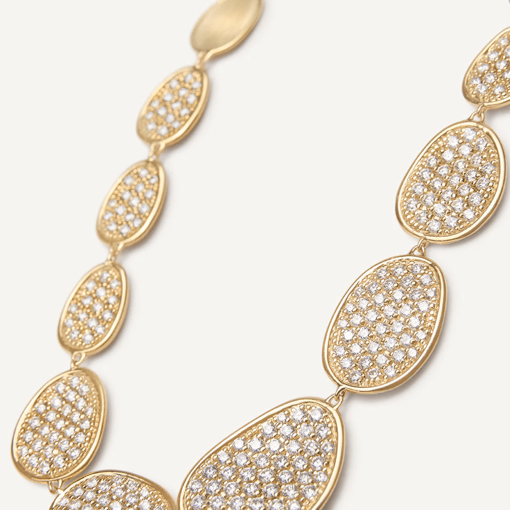 Marco Bicego Lunaria Necklace in 18k Yellow Gold with Diamonds - Orsini Jewellers