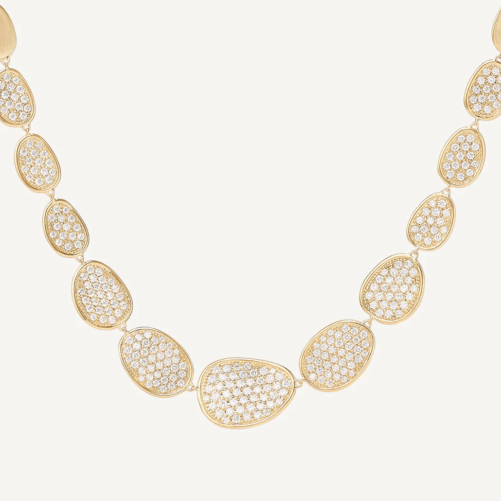 Marco Bicego Lunaria Necklace in 18k Yellow Gold with Diamonds - Orsini Jewellers