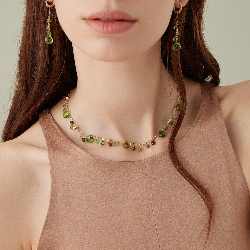 Marco Bicego Paradise Green Tourmaline Gemstone Necklace - Orsini Jewellers