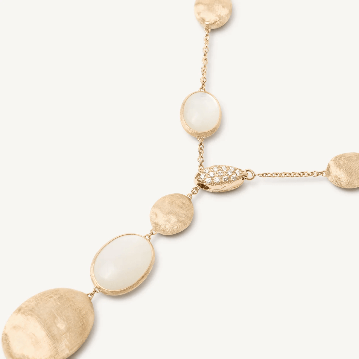 Marco Bicego Siviglia Lariat Necklace with Mother of Pearl and Diamonds - Orsini Jewellers