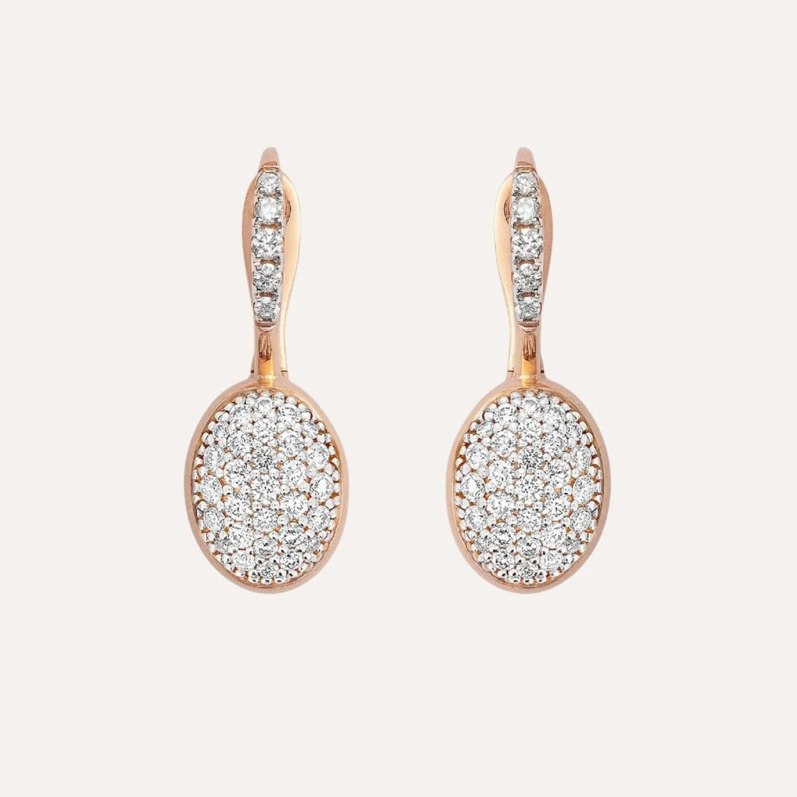 Nanis Ciliegine Rose Gold Boules Earrings with Diamonds Small - Orsini Jewellers
