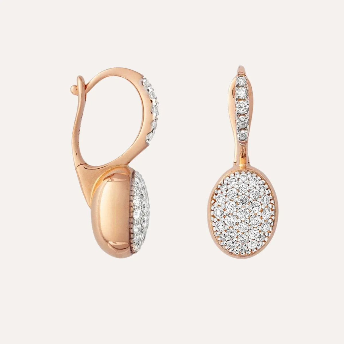 Nanis Ciliegine Rose Gold Boules Earrings with Diamonds Small - Orsini Jewellers