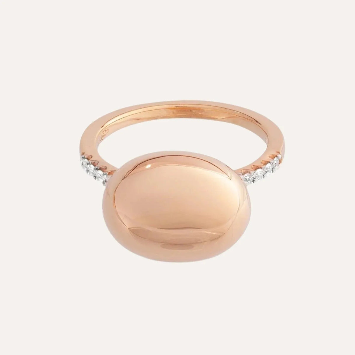 Nanis Elite Rose Gold Boule and Diamonds Pavé Ring (Large) - Orsini Jewellers