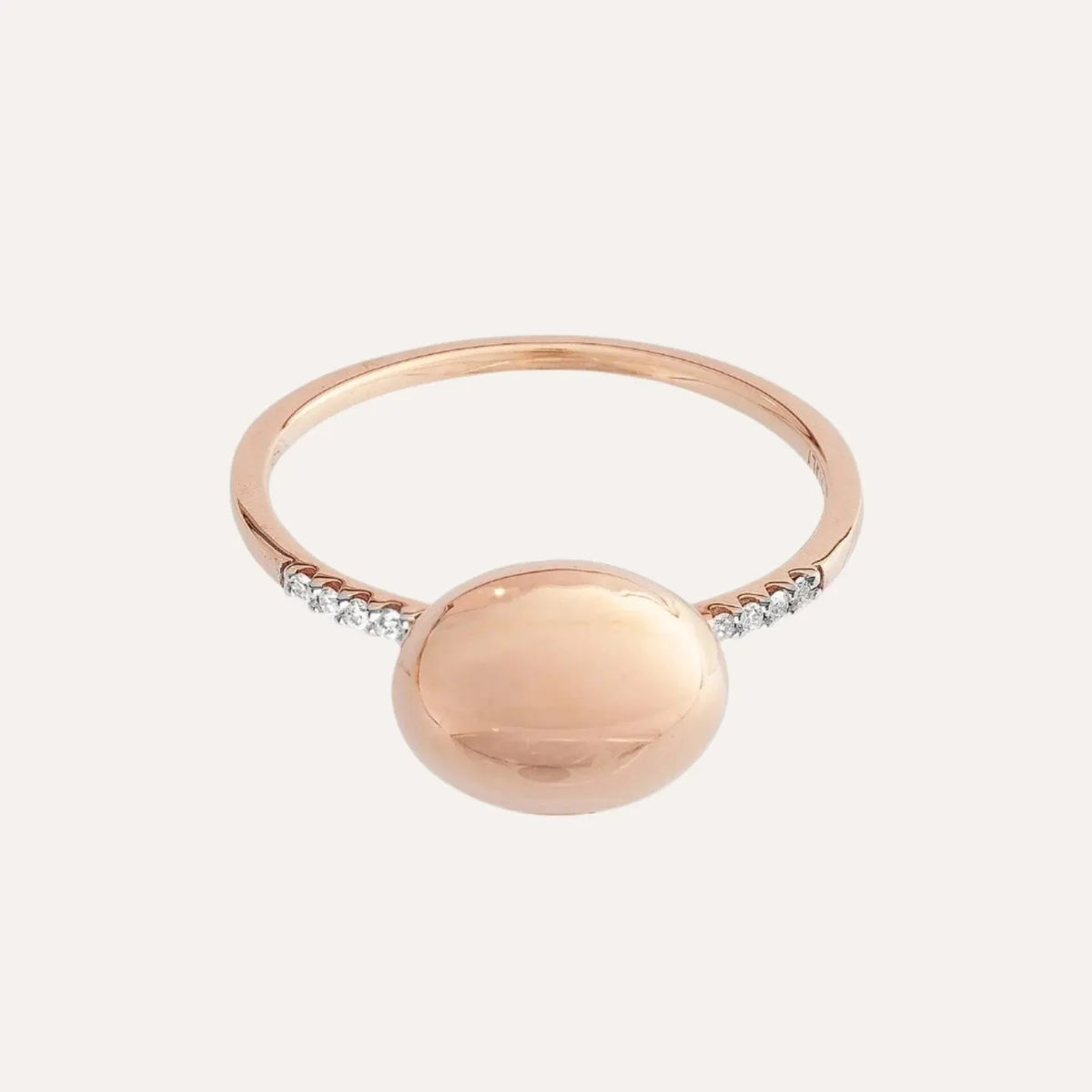 Nanis Elite Rose Gold Boule and Diamonds Pavé Ring (Medium) - Orsini Jewellers