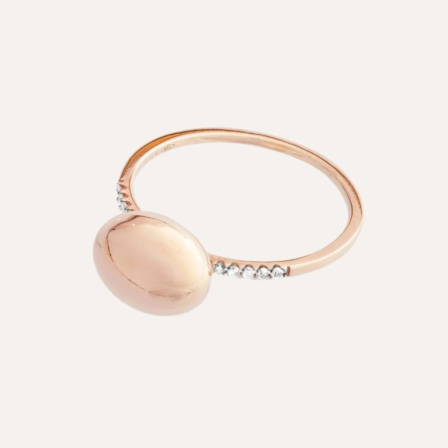 Nanis Elite Rose Gold Boule and Diamonds Pavé Ring (Medium) - Orsini Jewellers