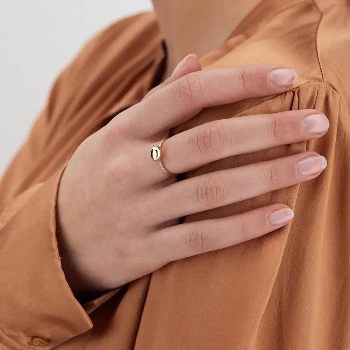 Nanis Elite Rose Gold Boule and Diamonds Pavé Ring (Small) - Orsini Jewellers