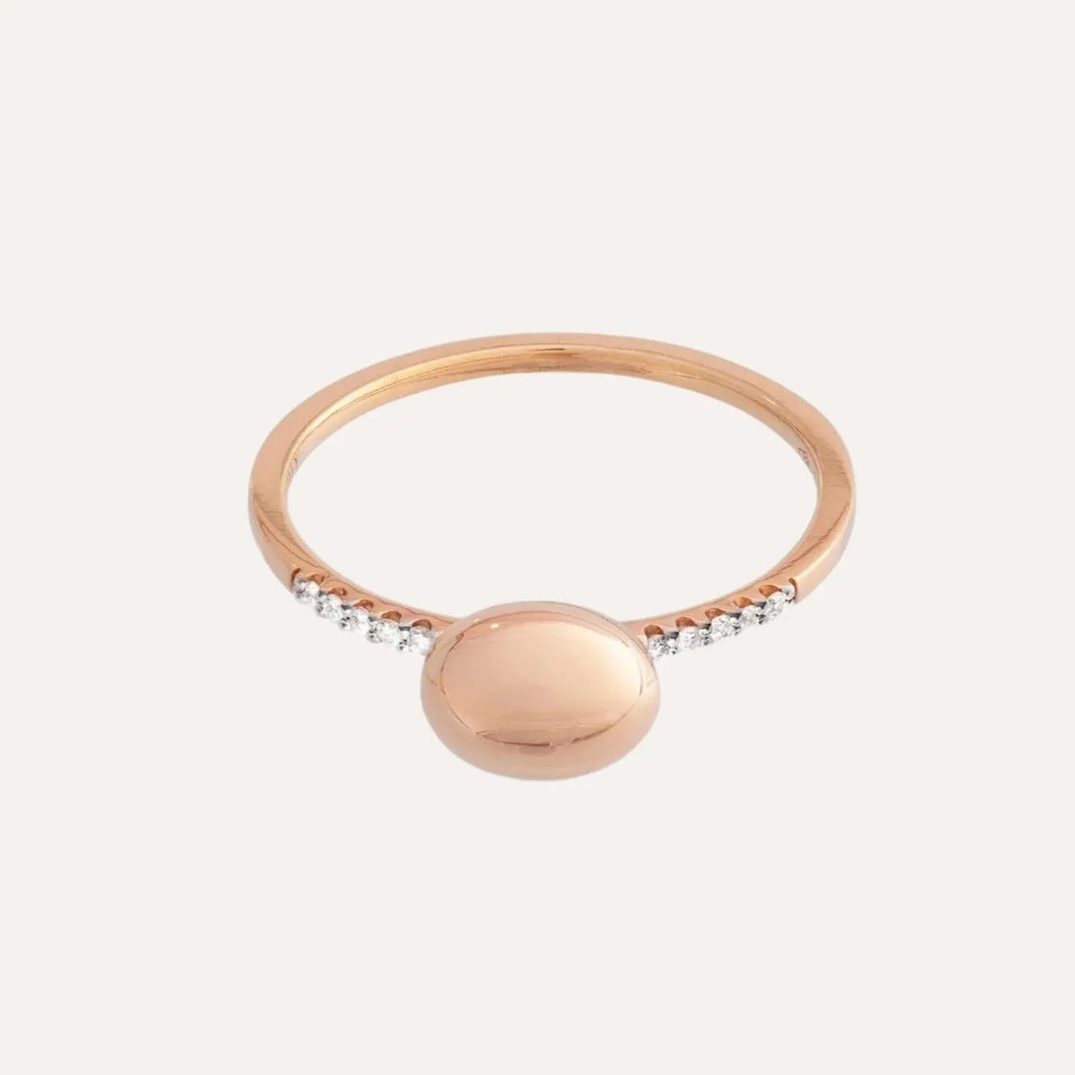 Nanis Elite Rose Gold Boule and Diamonds Pavé Ring (Small) - Orsini Jewellers