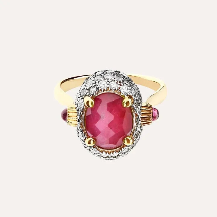Nanis Gold, Rubies, Diamonds and Rock Crystal Double Face Ring (Medium) - Orsini Jewellers