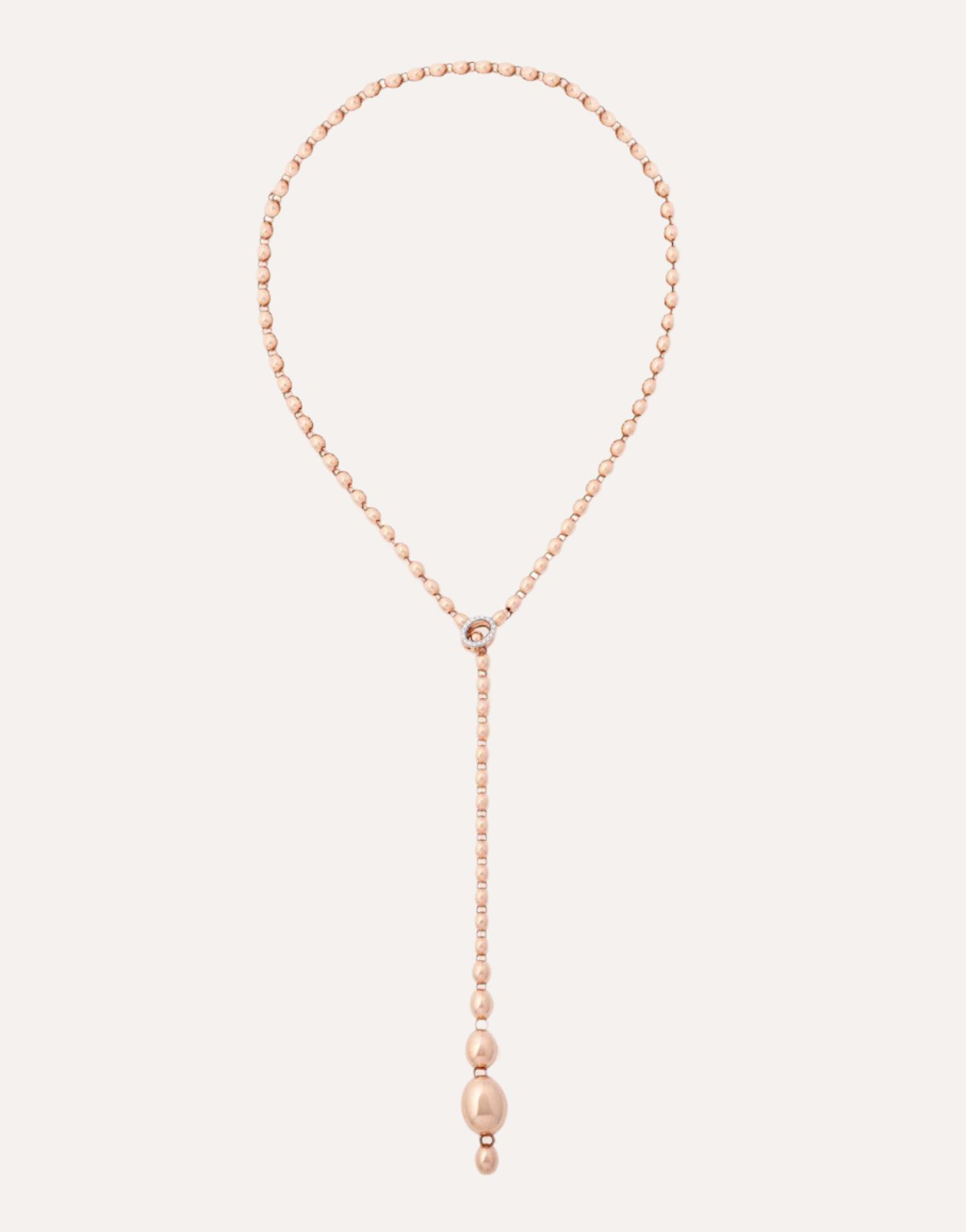 Nanis Ivy Rose Gold Boules and Diamonds Iconic Convertible Necklace - Orsini Jewellers