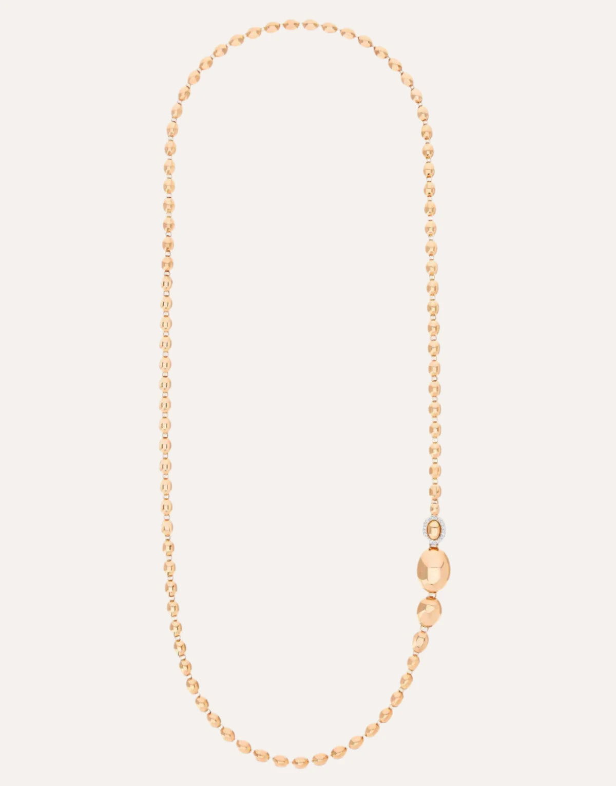 Nanis Ivy Rose Gold Boules and Diamonds Iconic Convertible Necklace - Orsini Jewellers