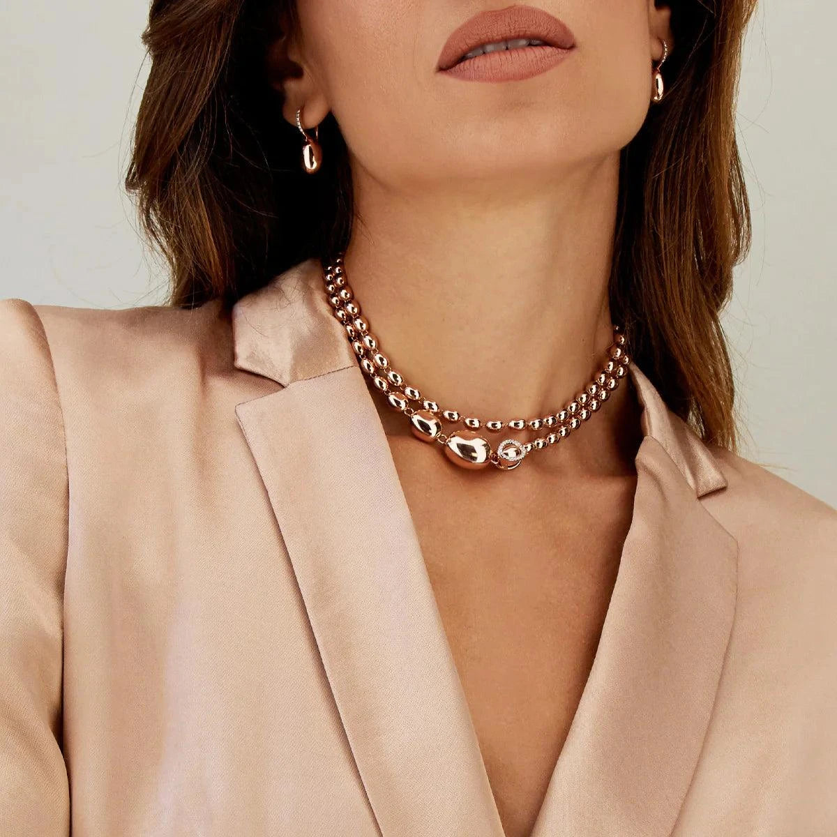 Nanis Ivy Rose Gold Boules and Diamonds Iconic Convertible Necklace - Orsini Jewellers