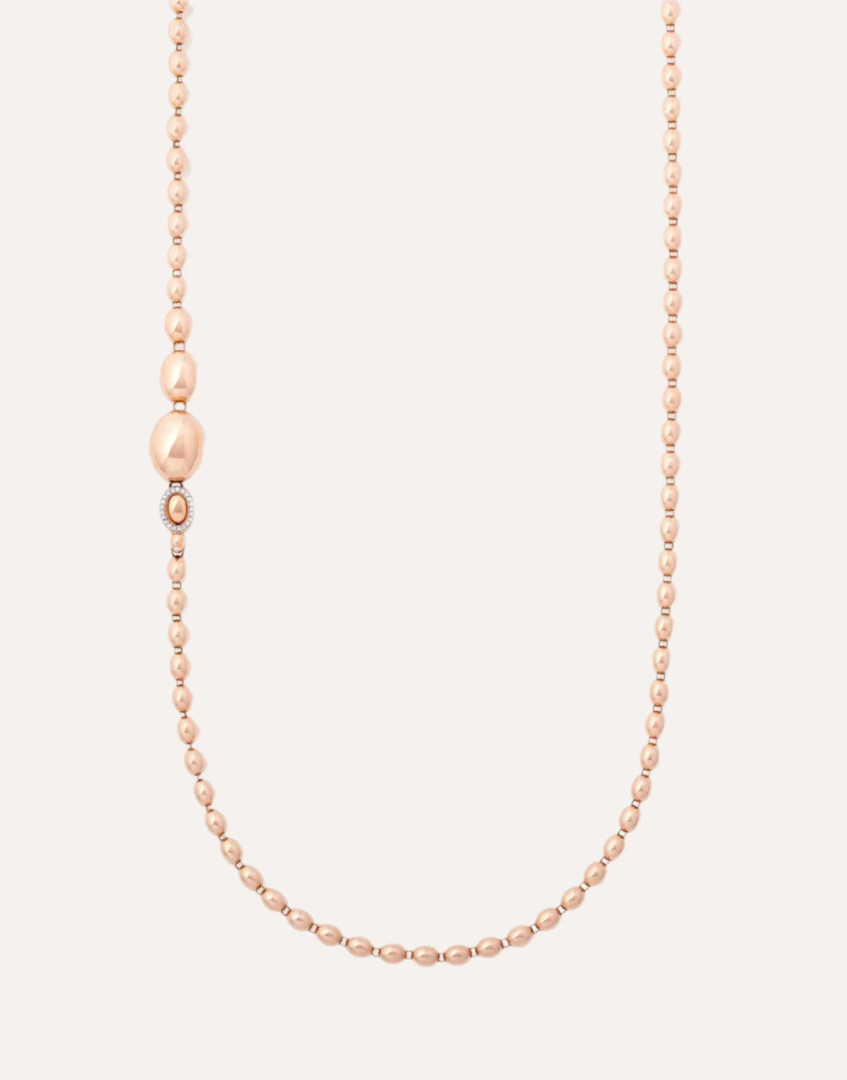Nanis Ivy Rose Gold Boules and Diamonds Iconic Extra Long Convertible Necklace - Orsini Jewellers