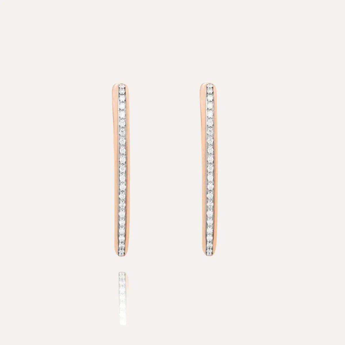 Nanis Libera Icon Small Rose Gold Oval Earrings with Diamonds - Orsini Jewellers