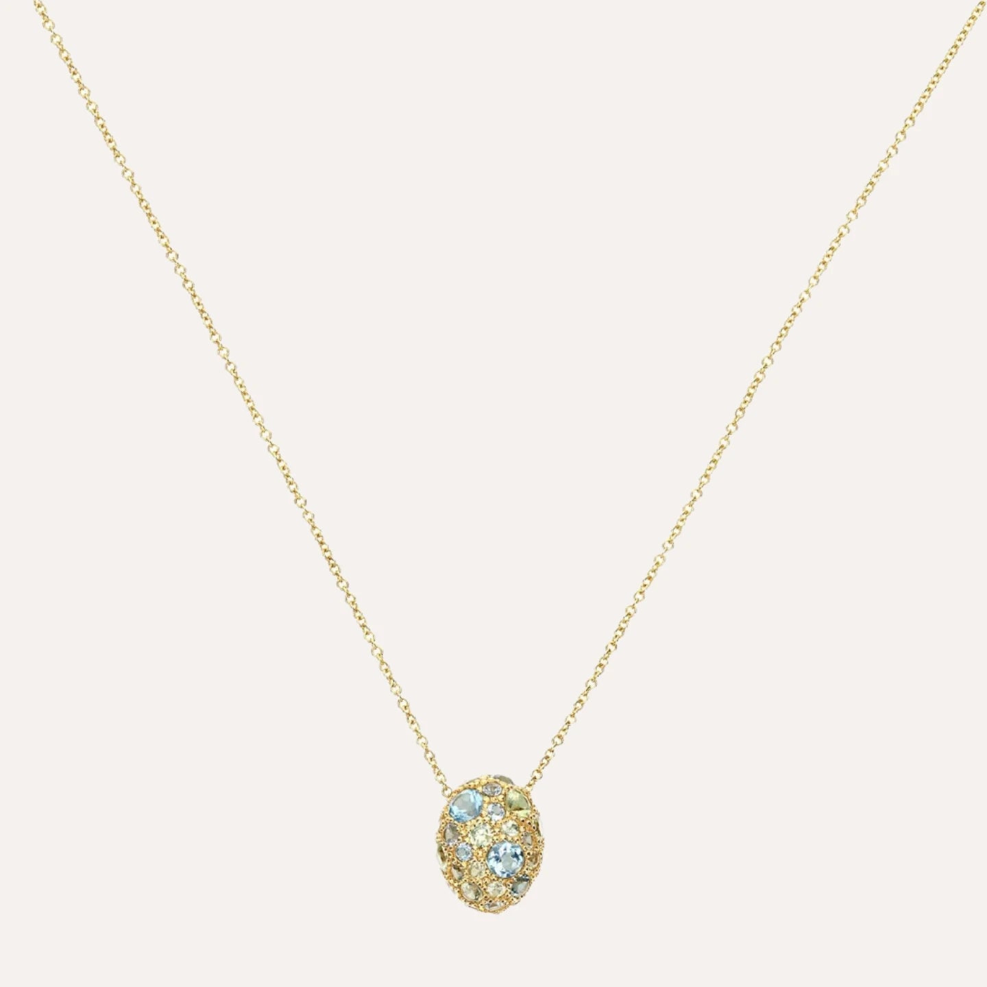 Nanis Reverse Blue Diamonds, Swiss Blue Topaz, Green Sapphires and London Blue Topaz Reversible Necklace - Orsini Jewellers