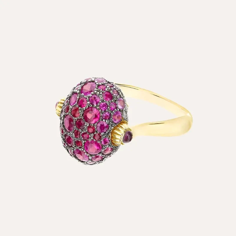 Nanis White Australian Opal and Diamonds Gold Double Face Ring (Medium) - Orsini Jewellers