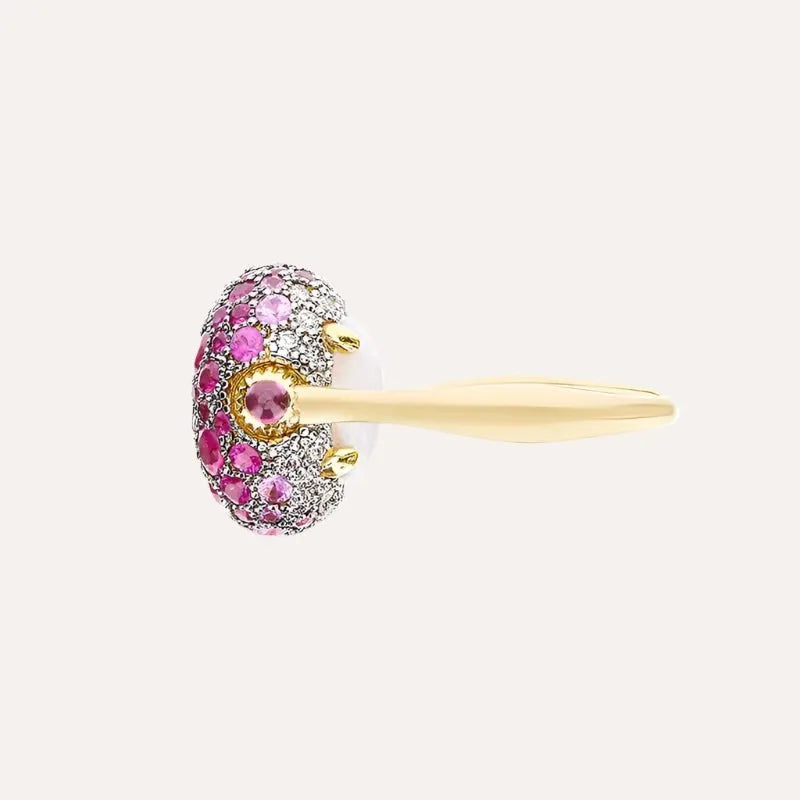 Nanis White Australian Opal and Diamonds Gold Double Face Ring (Medium) - Orsini Jewellers