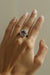 Pink Zircon and Diamond Ring in 18k White Gold - Orsini Jewellers