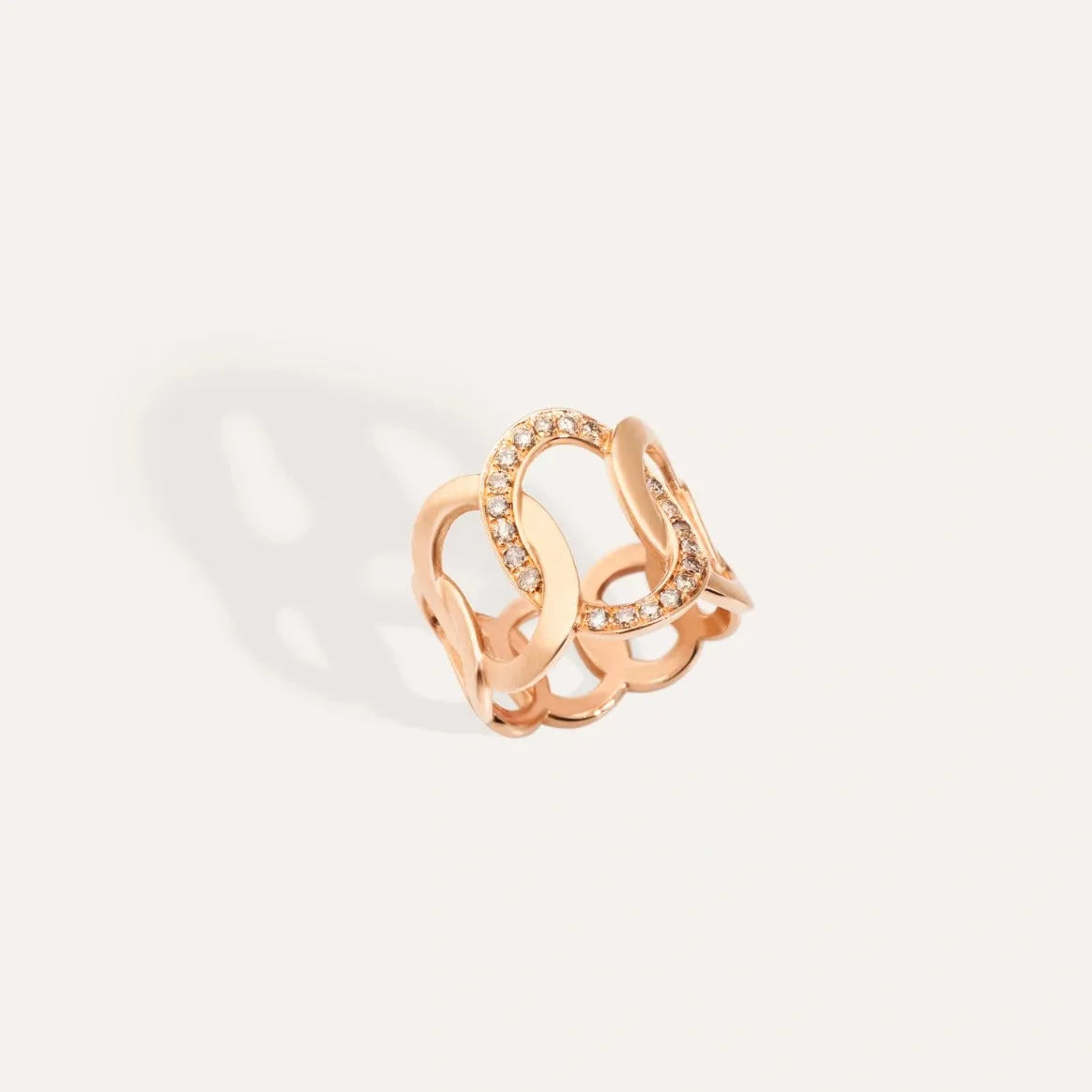 Pomellato Brera Ring Brown Diamonds 18k Rose Gold - Orsini Jewellers
