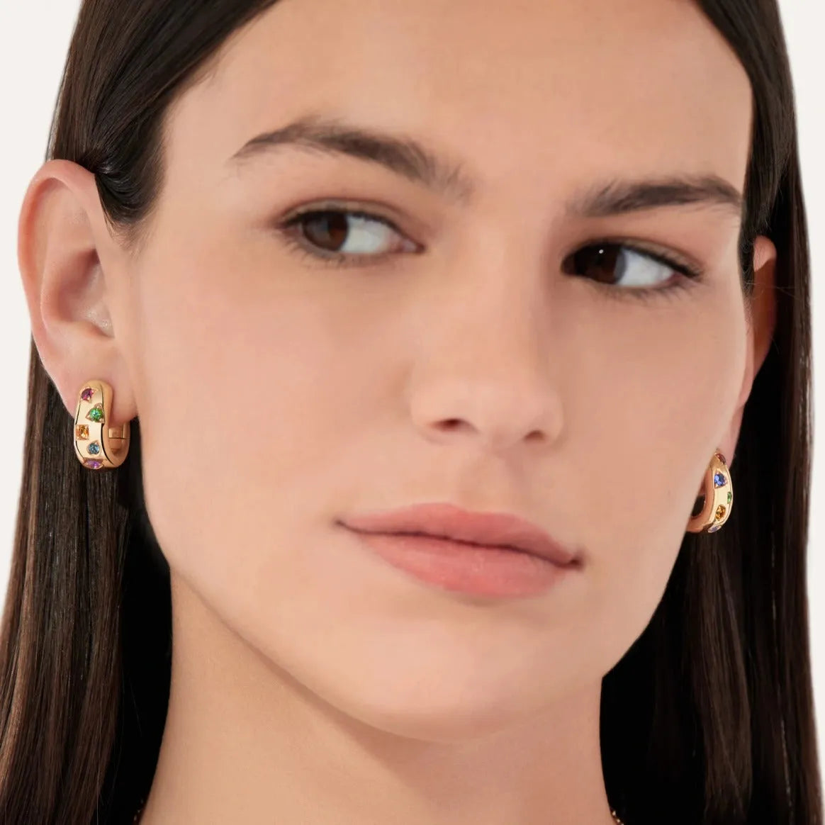 Pomellato Iconica Earrings in 18k Rose Gold with Coloured Gemstones - Orsini Jewellers