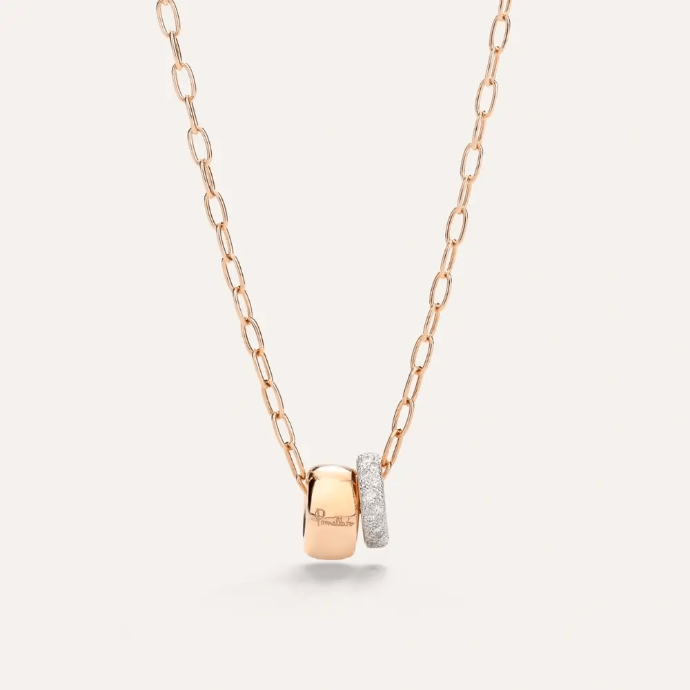 Pomellato Iconica Pendant with Chain in 18k Rose Gold with Diamonds - Orsini Jewellers