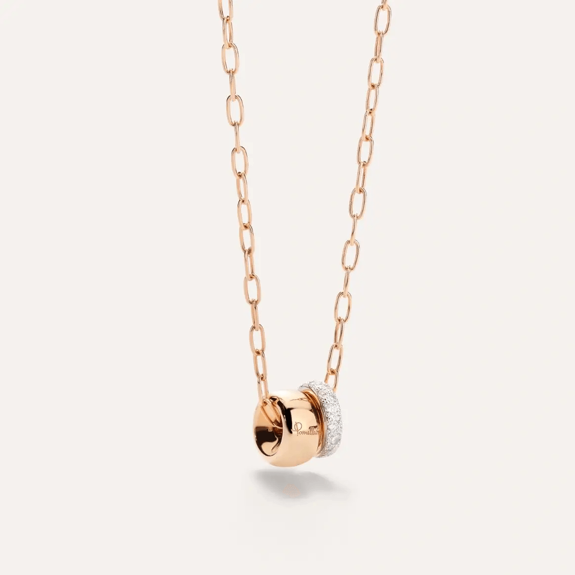 Pomellato Iconica Pendant with Chain in 18k Rose Gold with Diamonds - Orsini Jewellers