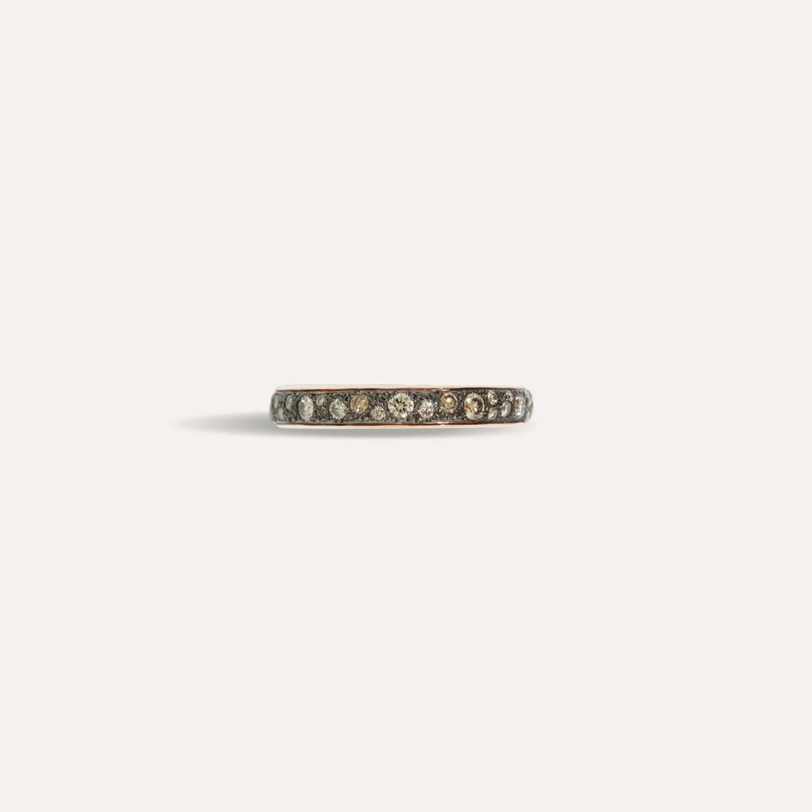 Pomellato Iconica Ring in 18k Rose Gold with Pave Brown Diamonds - Orsini Jewellers