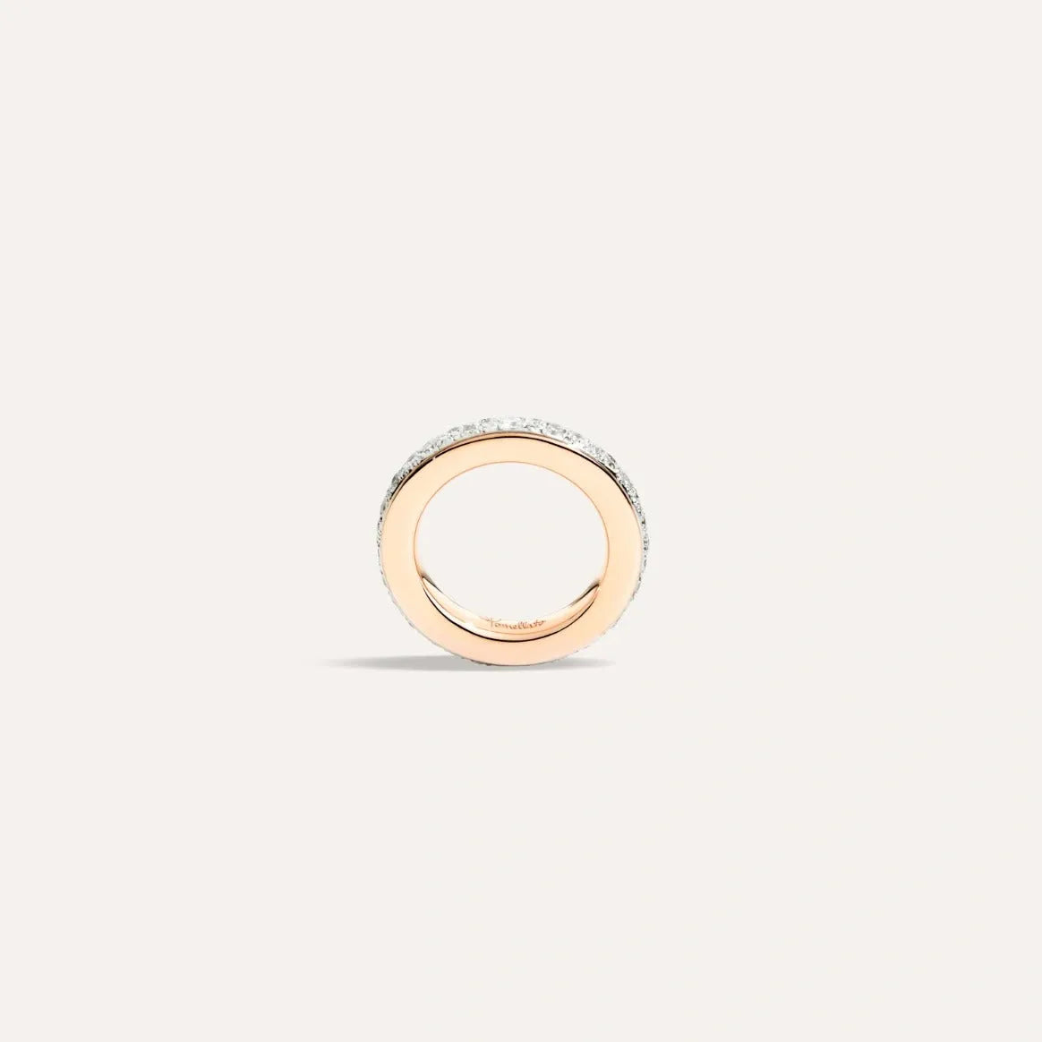 Pomellato Iconica Ring in 18k Rose Gold with Pave Diamonds - Orsini Jewellers