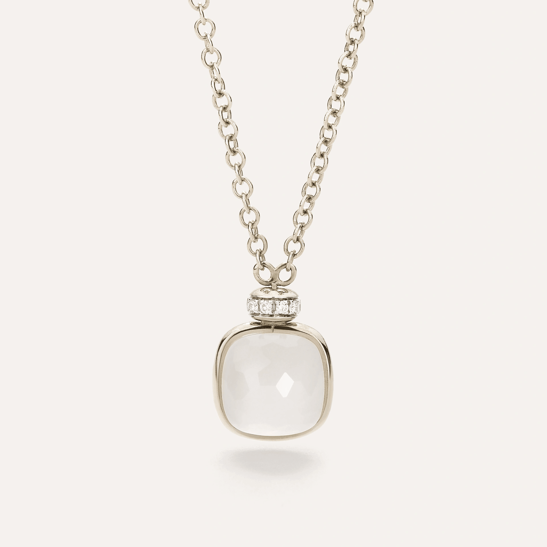 Pomellato Nudo Necklace with Milky Quartz and Diamonds - Orsini Jewellers