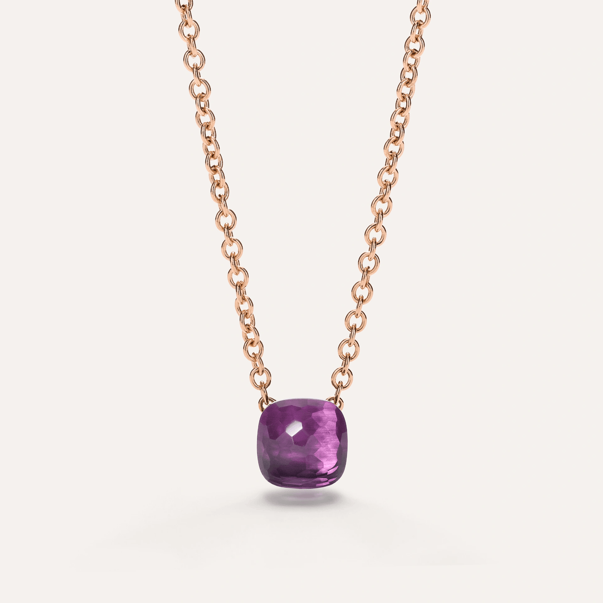 Pomellato Nudo Necklace with Petit Pendant, 18k Gold with Amethyst - Orsini Jewellers