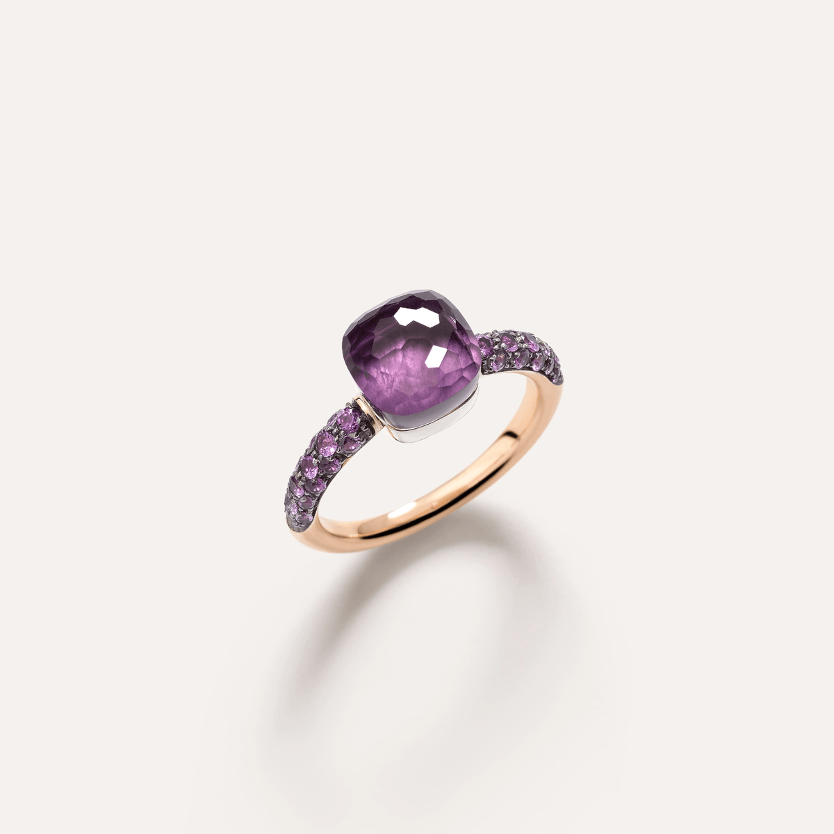 Pomellato Nudo Petit Amethyst and Lavender Jade Ring - Orsini Jewellers