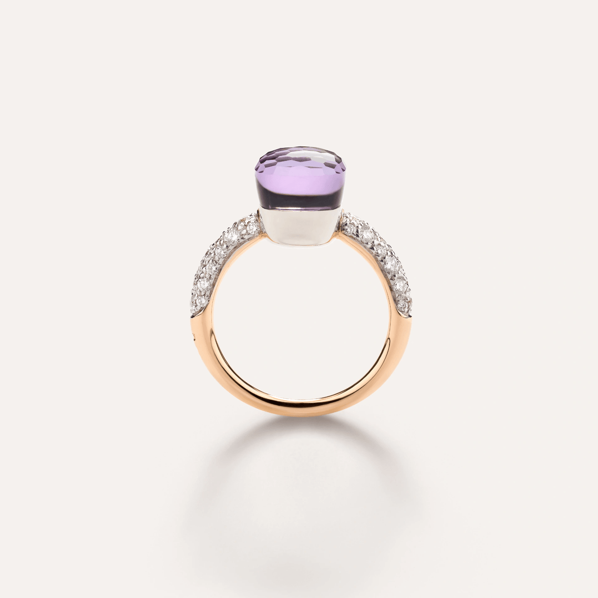 Pomellato Nudo Petit Ring 18k Gold Amethyst and Diamonds - Orsini Jewellers