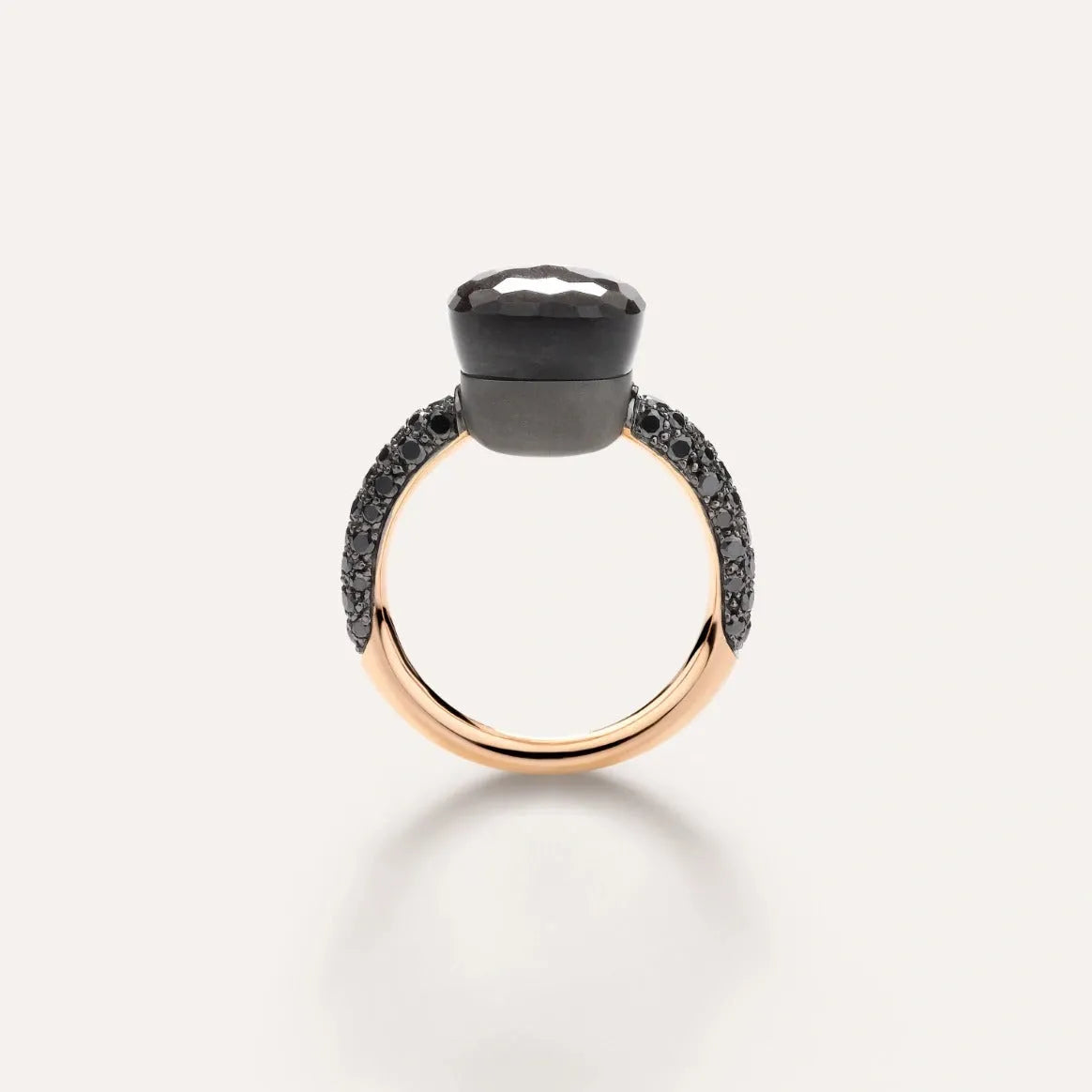 Pomellato Nudo Ring 18k Gold with Obsidian and Black Diamonds - Orsini Jewellers